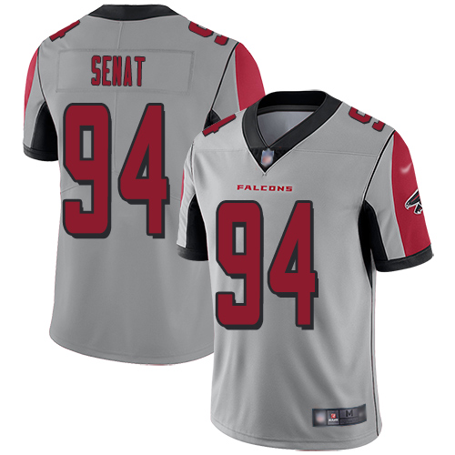 Atlanta Falcons Limited Silver Men Deadrin Senat Jersey NFL Football #94 Inverted Legend